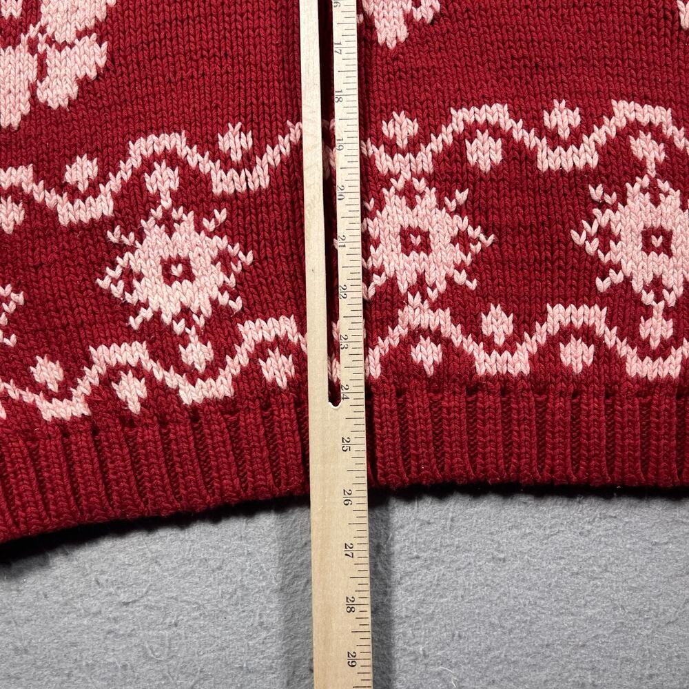 Vintage‎ 90’s Sweater Banana Republic Large Cotton Flower Print Grunge * Damage - Picture 10 of 14